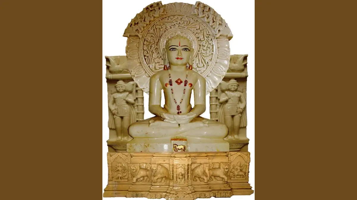 Sambhavnath Bhagwan in classical Jain iconography